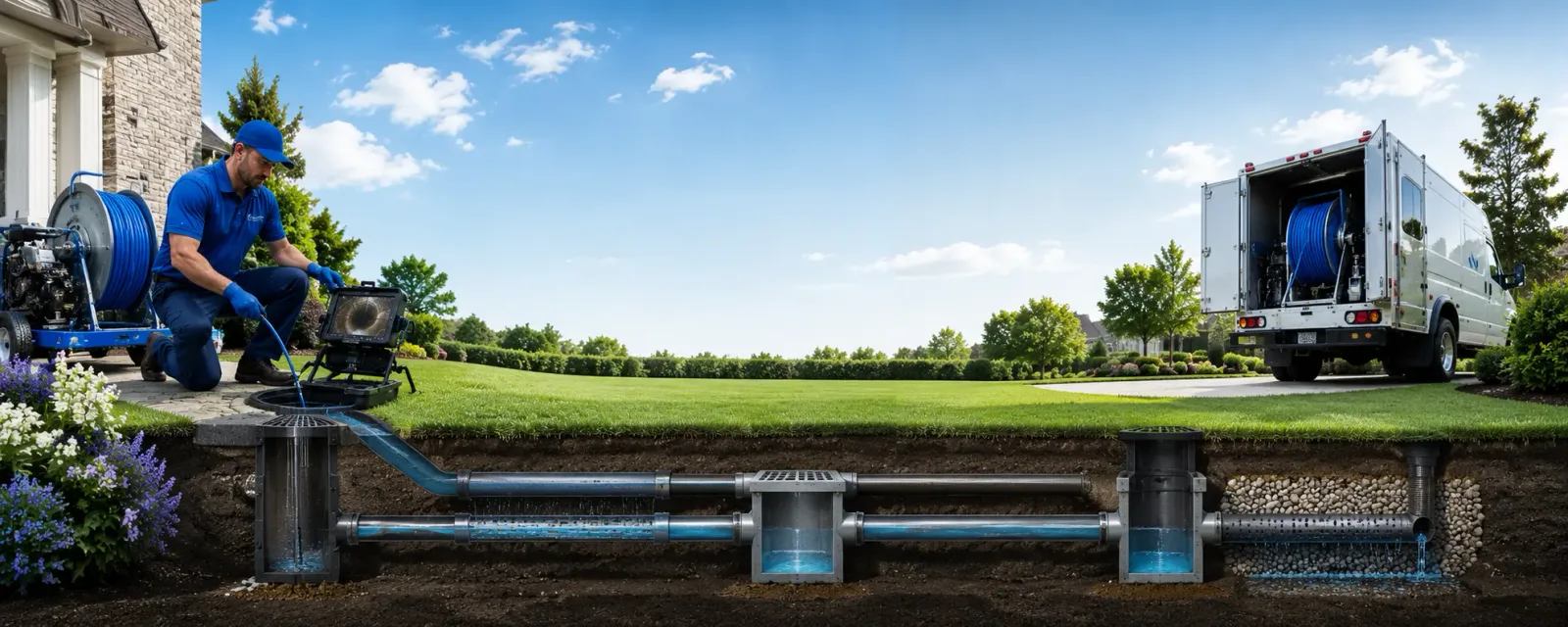 Outdoor drain cleaning information for White Bluff, TN
